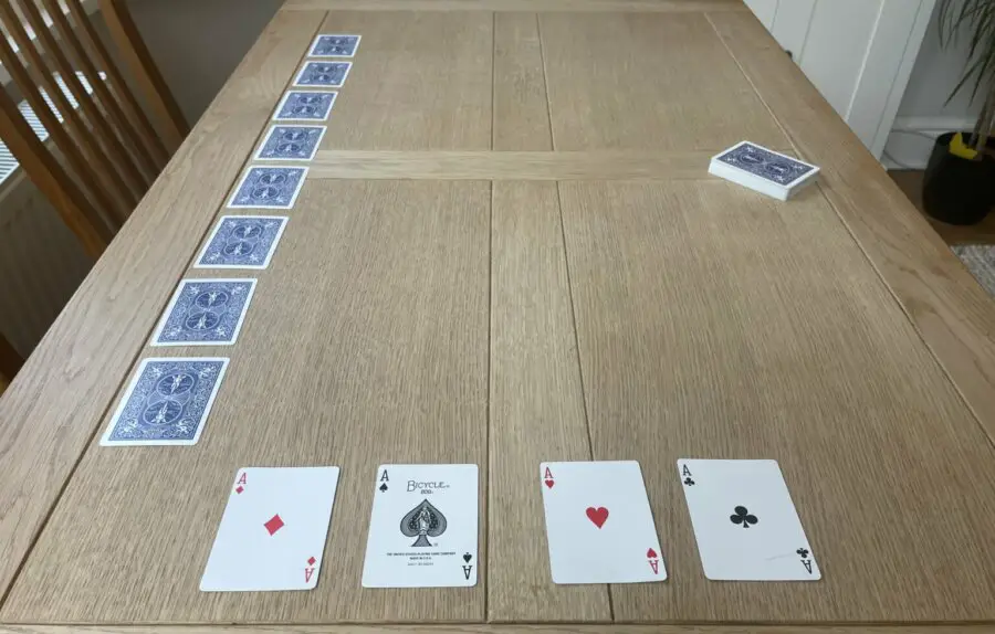 At the horse races card drinking game (game setup)
