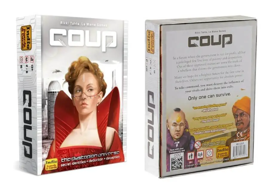 Coup Board Game (Front and Back)