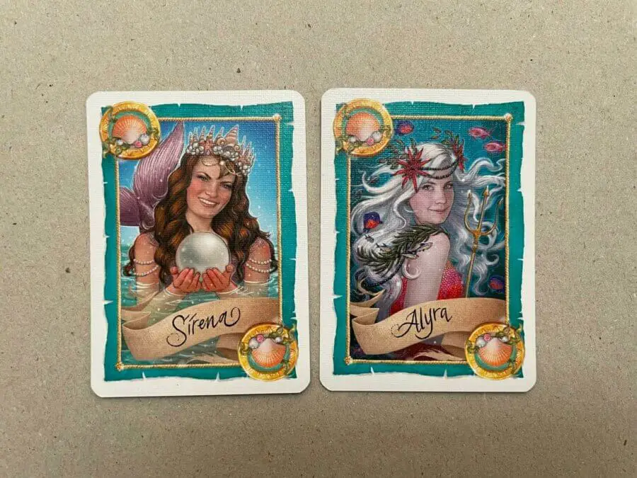 The two Mermaid cards found in a game of Skull King
