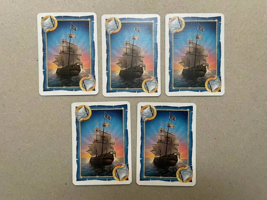 The five Escape cards found in a game of Skull King